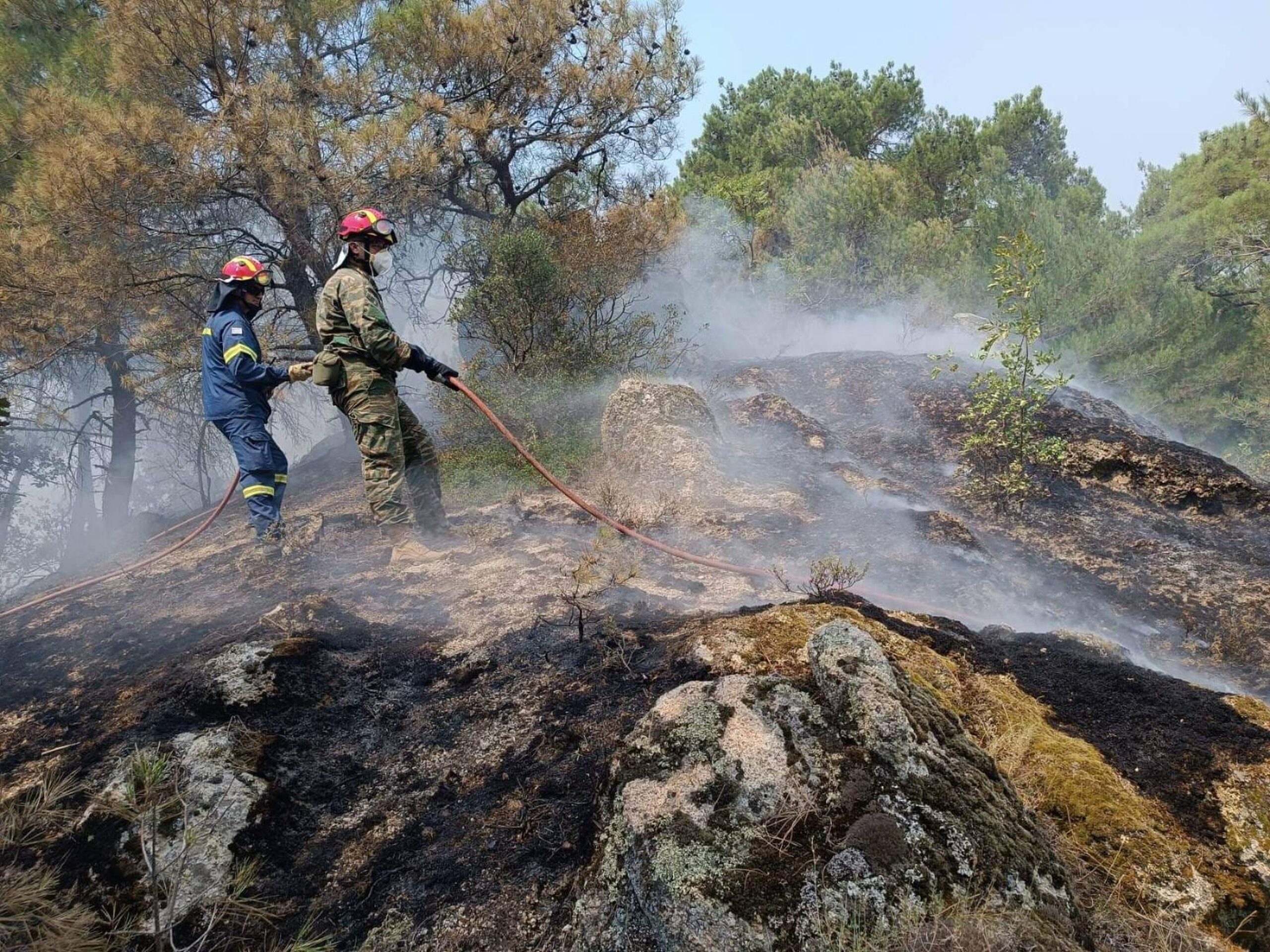 ΣΥΜΒΟΛΗ ΤΩΝ ΕΝΟΠΛΩΝ ΔΥΝΑΜΕΩΝ ΣΤΗ ΠΥΡΚΑΓΙΑ ΣΤΗ ΔΑΔΙΑ ΣΟΥΦΛΙΟΥ ΕΒΡΟΥ (ΓΡ. ΤΥΠΟΥ ΓΕΕΘΑ/EUROKINISSI)