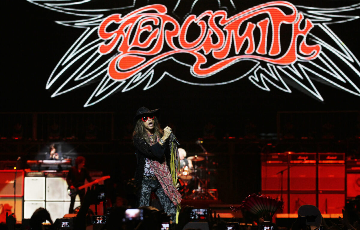 American rock band Aerosmith performs on Saturday, May 25, 2013 in Singapore during the inaugural Social Star Awards concert.