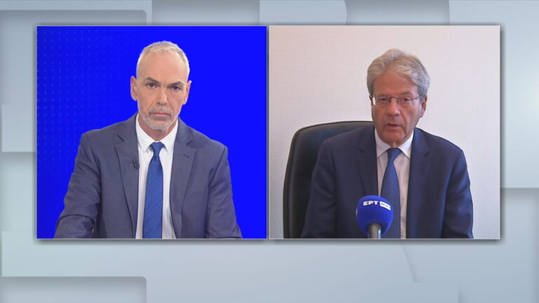 Πάολο Τζεντιλόνι, Ευρωπαίος Επίτροπος Οικονομίας: Οι έκτακτες δαπάνες για τις πλημμύρες δε θα υπολογιστούν στο χρέος
