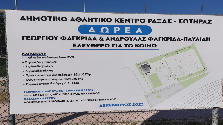 Γεγονός η μεγαλύτερη δωρεά για τον αθλητισμό στον Δήμο Τρικκαίων από ζεύγος ομογενών