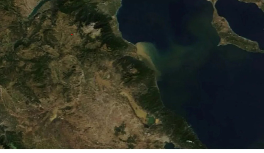 Κακοκαιρία Daniel: Λάσπη και φερτά υλικά έφτασαν από τη Θεσσαλία στη Χαλκιδική – Δορυφορική εικόνα