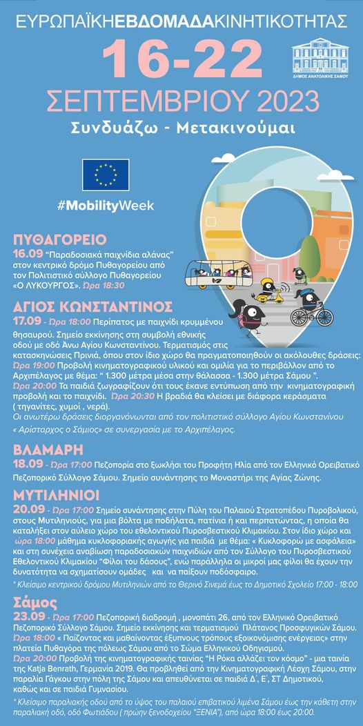 Σάμος: Η εξοικονόμηση ενέργειας στο επίκεντρο της Ευρωπαϊκής Εβδομάδας Κινητικότητας