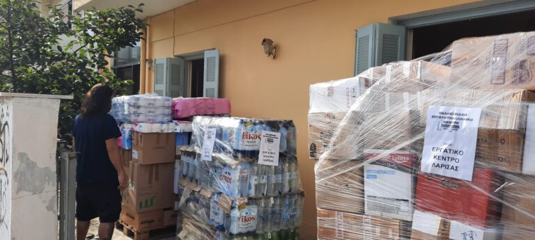 Λέσβος: Αποστολή ειδών πρώτης ανάγκης για τους πλημμυροπαθείς από το Εργατικό Κέντρο