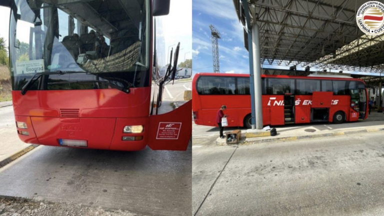 Β. Μακεδονία: Κατάσχεση λεωφορείου από τη Σερβία, στη συνοριακή διέλευση Tabanovce – Εντοπίστηκε χώρος για απόκρυψη εμπορευμάτων