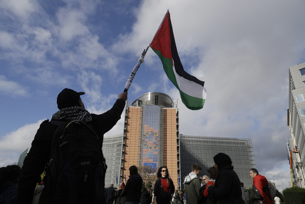 Διαδήλωση στις Βρυξέλλες υπέρ των Παλαιστινίων