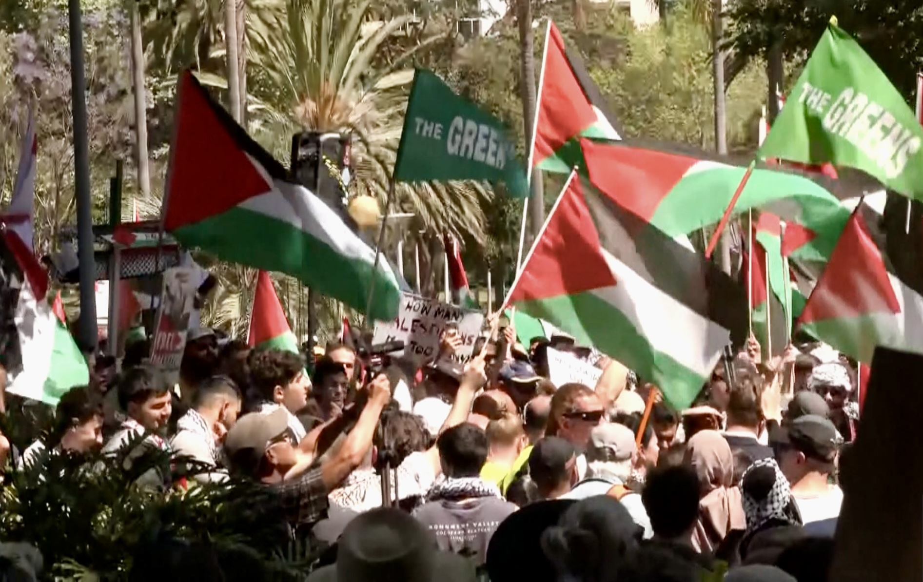 Μεγάλες διαδηλώσεις υπέρ των Παλαιστινίων σε Μελβούρνη και Σίδνεϊ