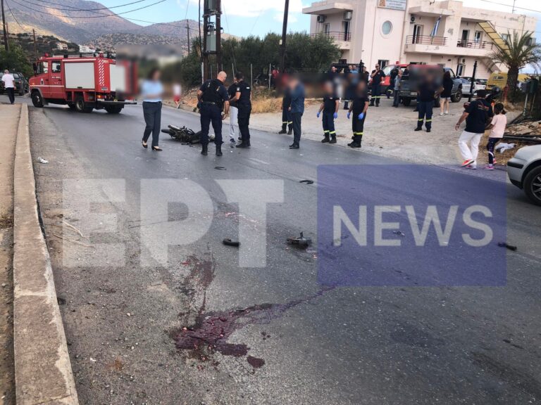 Ηράκλειο: Θανατηφόρο δυστύχημα με θύμα δικυκλιστή στην περιφερειακή Ελούντα – Αγίου Νικολάου