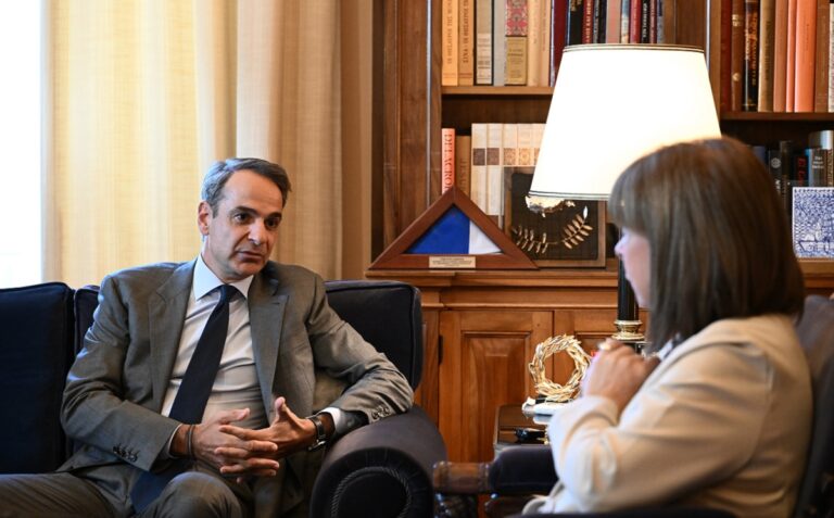 Συνάντηση του Κ. Μητσοτάκη με την Πρόεδρο της Δημοκρατίας