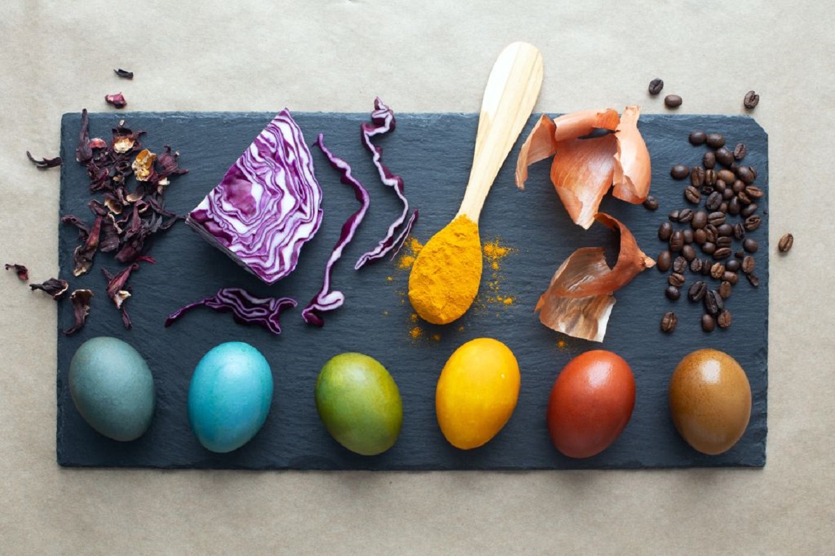 Natural,Dye,For,Easter,Eggs,-,Carcade,,Red,Cabbage,,Turmeric,