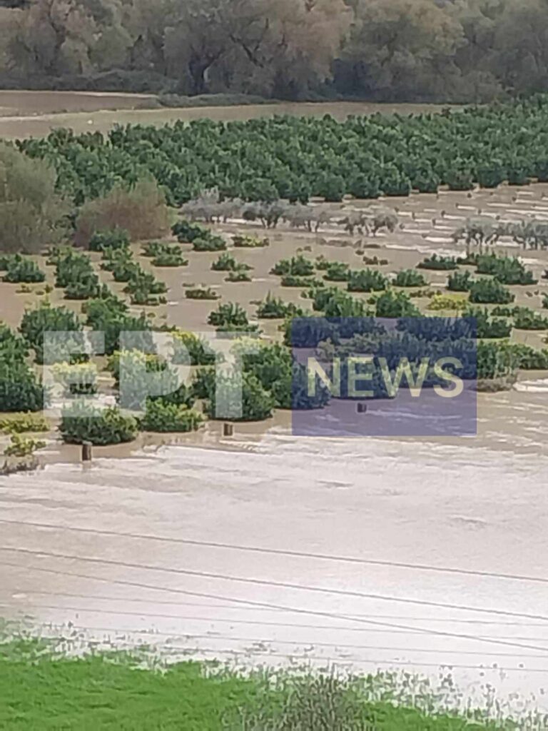 Θεσπρωτία: Υπερχείλισε πάλι ο Καλαμάς – Πλημμύρισαν καλλιέργειες σε Βρυσέλα και Κορύτιανη