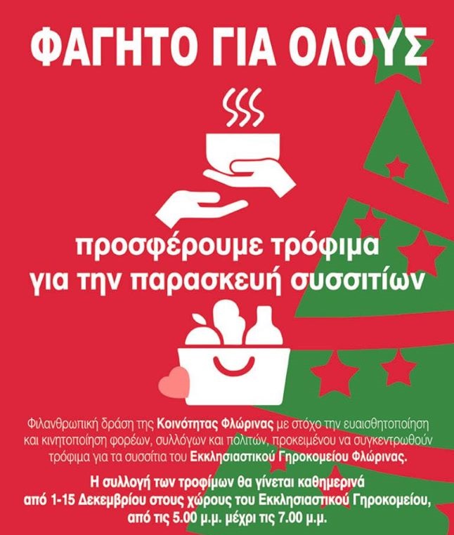 Φλώρινα: Δράση “Φαγητό για όλους”