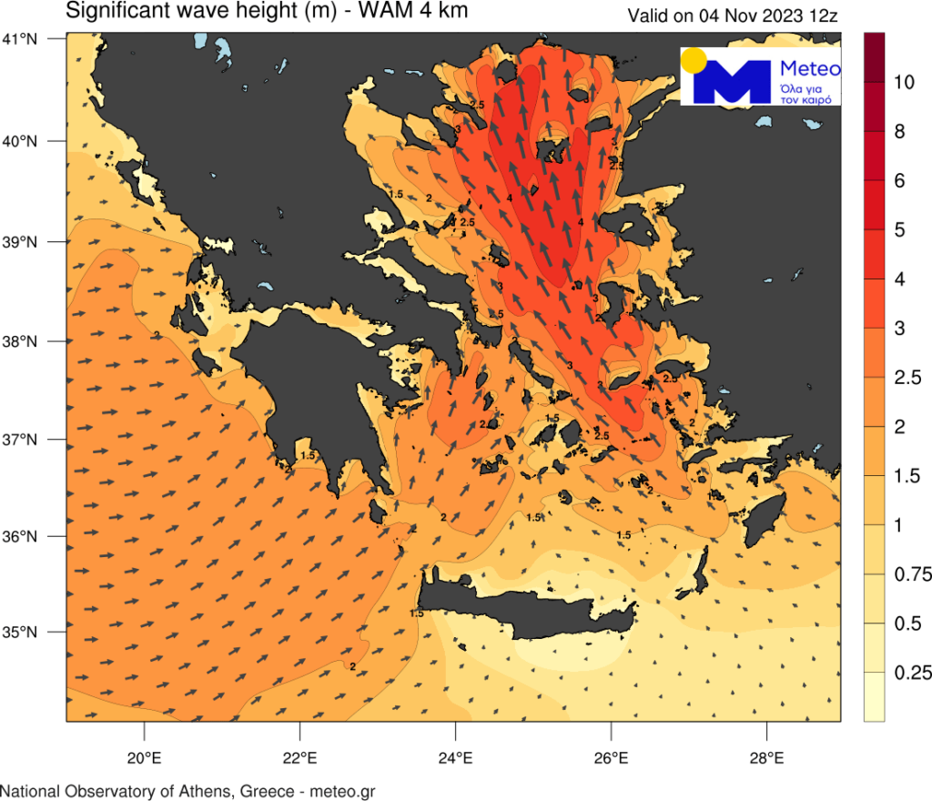 Καιρός – Meteo: Χαλάζι μεγάλου μεγέθους απόψε και το Σάββατο – Κύματα 4 μέτρων στο Β. Αιγαίο