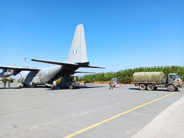 Αναχώρησε C-130 με ανθρωπιστική βοήθεια για τη Γάζα – Περιλαμβάνει φαρμακευτικό και ιατρικό υλικό για τους άμαχους