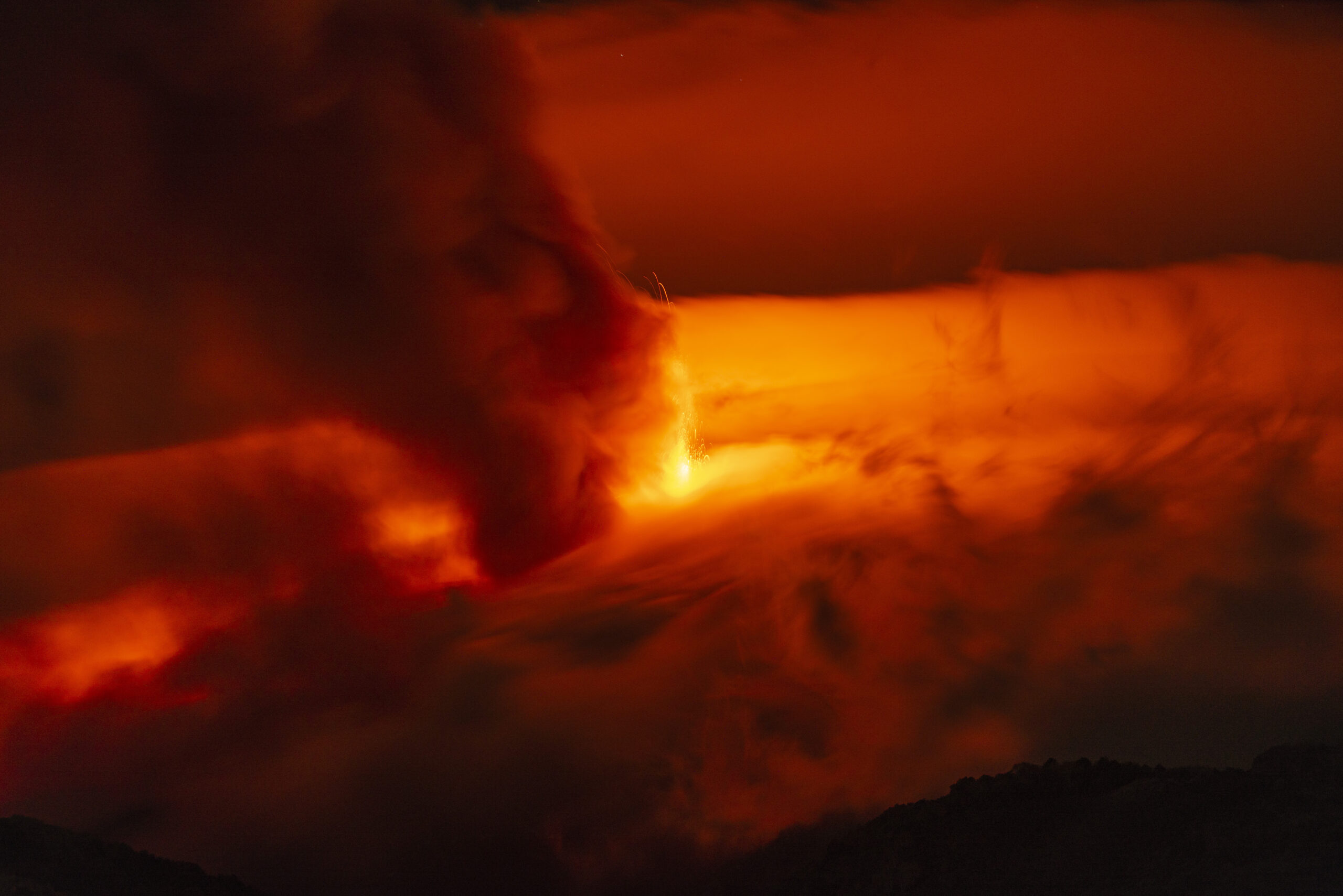 Italy Etna Erupts Volcano