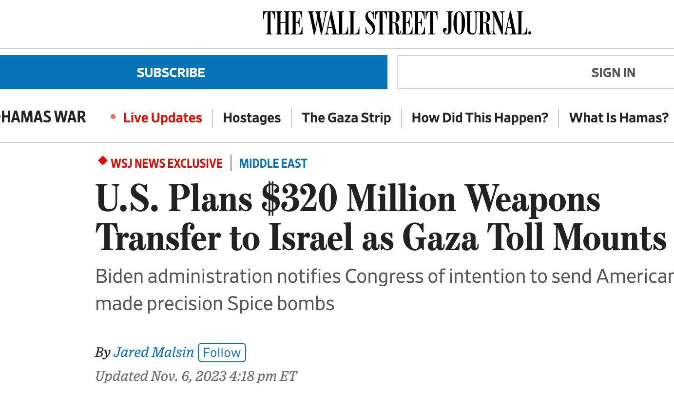 WSJ: Οι ΗΠΑ σχεδιάζουν να προμηθεύσουν το Ισραήλ με «έξυπνες βόμβες» για πλήγματα χειρουργικής ακρίβειας