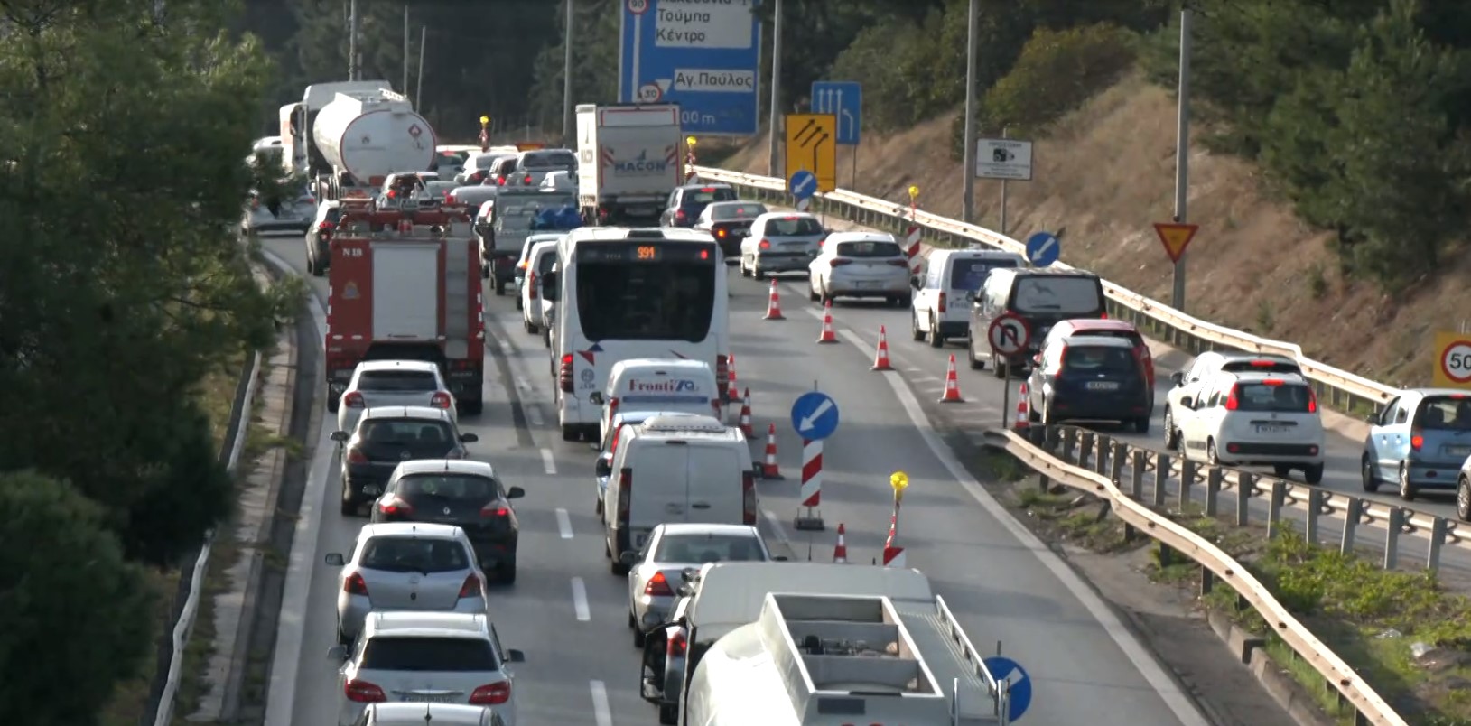 «Γολγοθάς» η κίνηση στους δρόμους της Θεσσαλονίκης λόγω των έργων για το Flyover