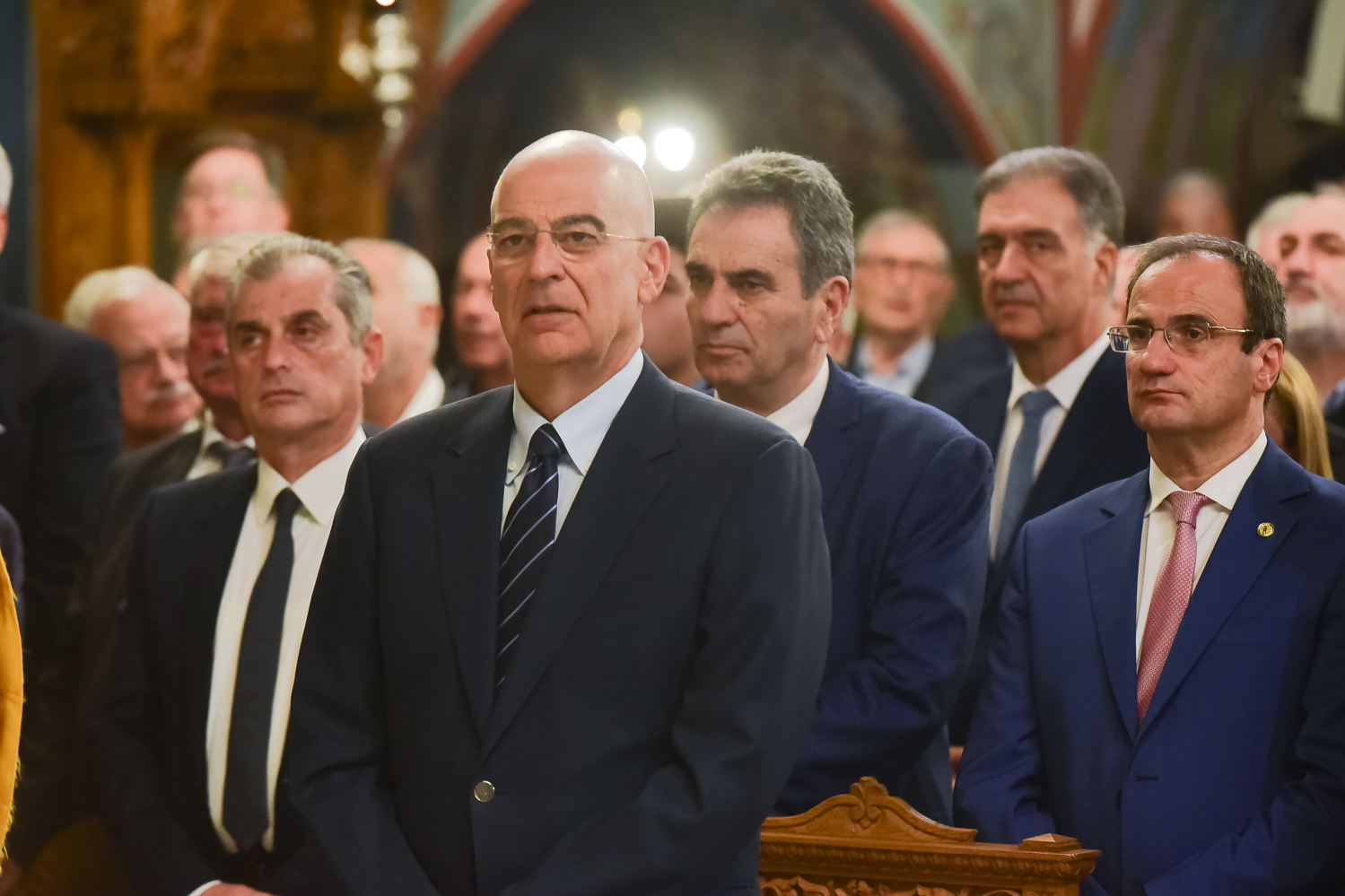 Σέρρες: Ο υπουργός Εθνικής Άμυνας Ν. Δένδιας στον Αρχιερατικό Εσπερινό