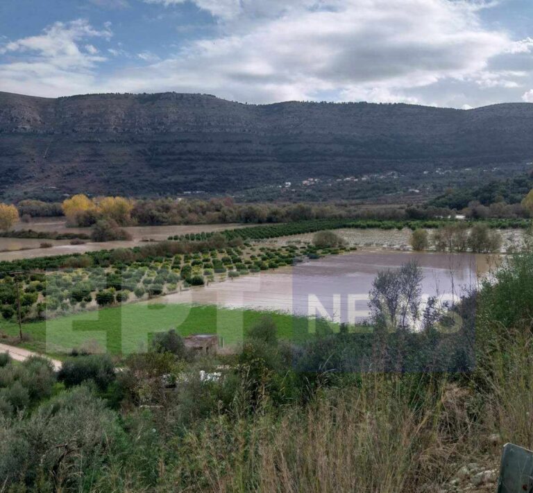 Θεσπρωτία: Υπερχείλισε πάλι ο Καλαμάς – Πλημμύρισαν καλλιέργειες σε Βρυσέλα και Κορύτιανη