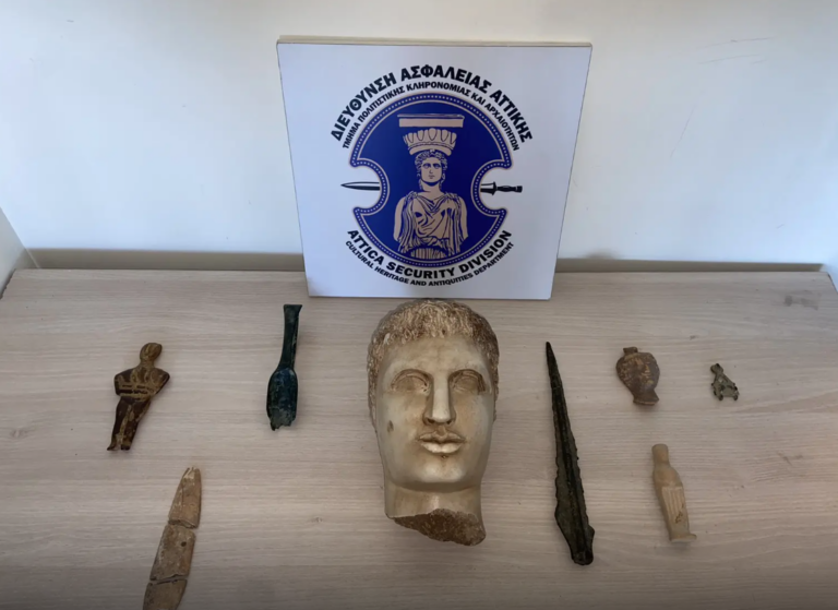Αρχαία αντικείμενα σε περιοχή του Ηρακλείου Κρήτης βρήκε η ΕΛΑΣ