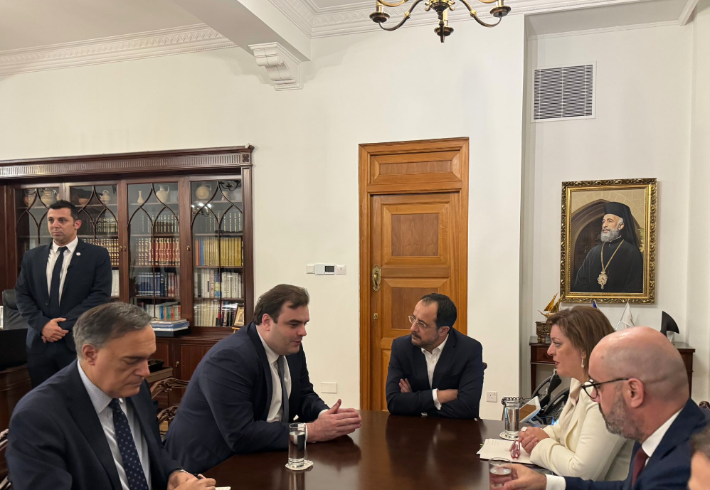 Συνάντηση Κυρ. Πιερρακάκη με τον Κύπριο Πρόεδρο Ν. Χριστοδουλίδη