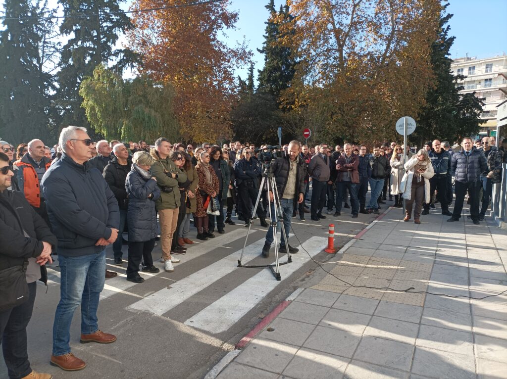 Σέρρες: Μαζική η κινητοποίηση των αστυνομικών στη συγκέντρωση διαμαρτυρία