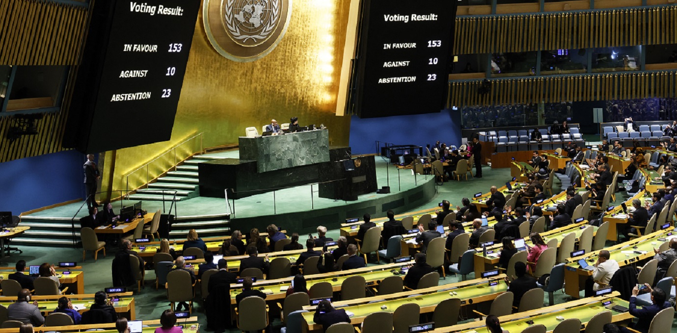 United Nations General Assembly Votes On Ceasefire In War Between Israel And Hamas