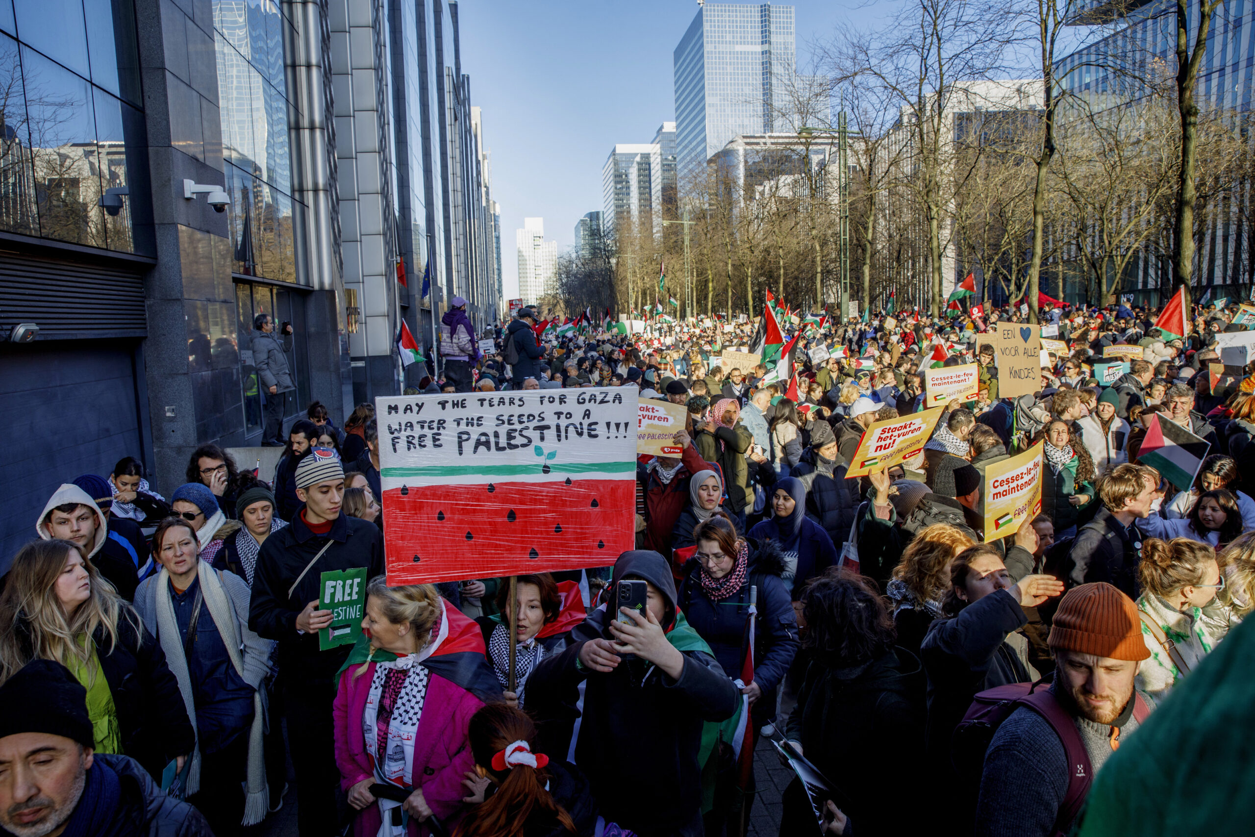 BELGIUM-POLITICS-CONFLICT-PALESTINIAN-ISRAEL-DEMO