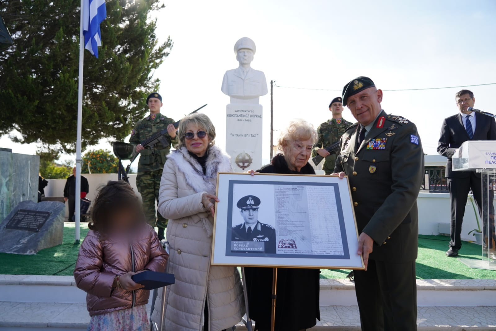 Κόρινθος: Αποκαλυπτήρια της προτομής του ιερολοχίτη και καταδρομέα στρατηγού Κ. Κόρκα 