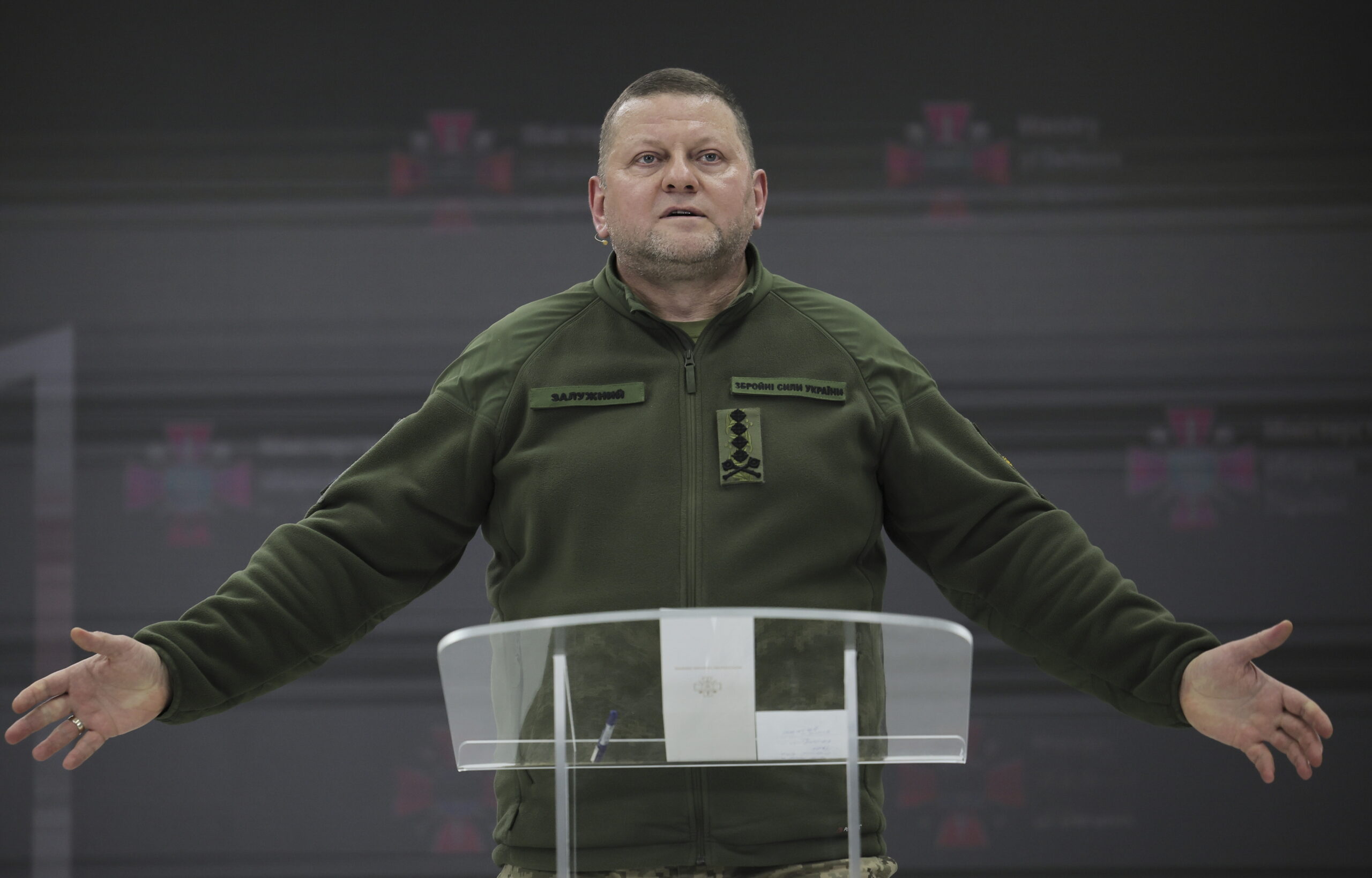 Commander-in-Chief of the Armed Forces of Ukraine Valerii Zaluzhnyi press conference in Kyiv