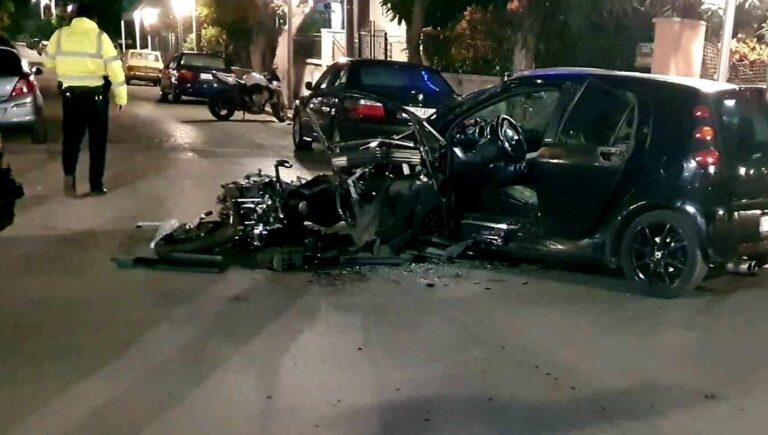 Ίλιον: Σοβαρό τροχαίο με δύο τραυματίες τα ξημερώματα