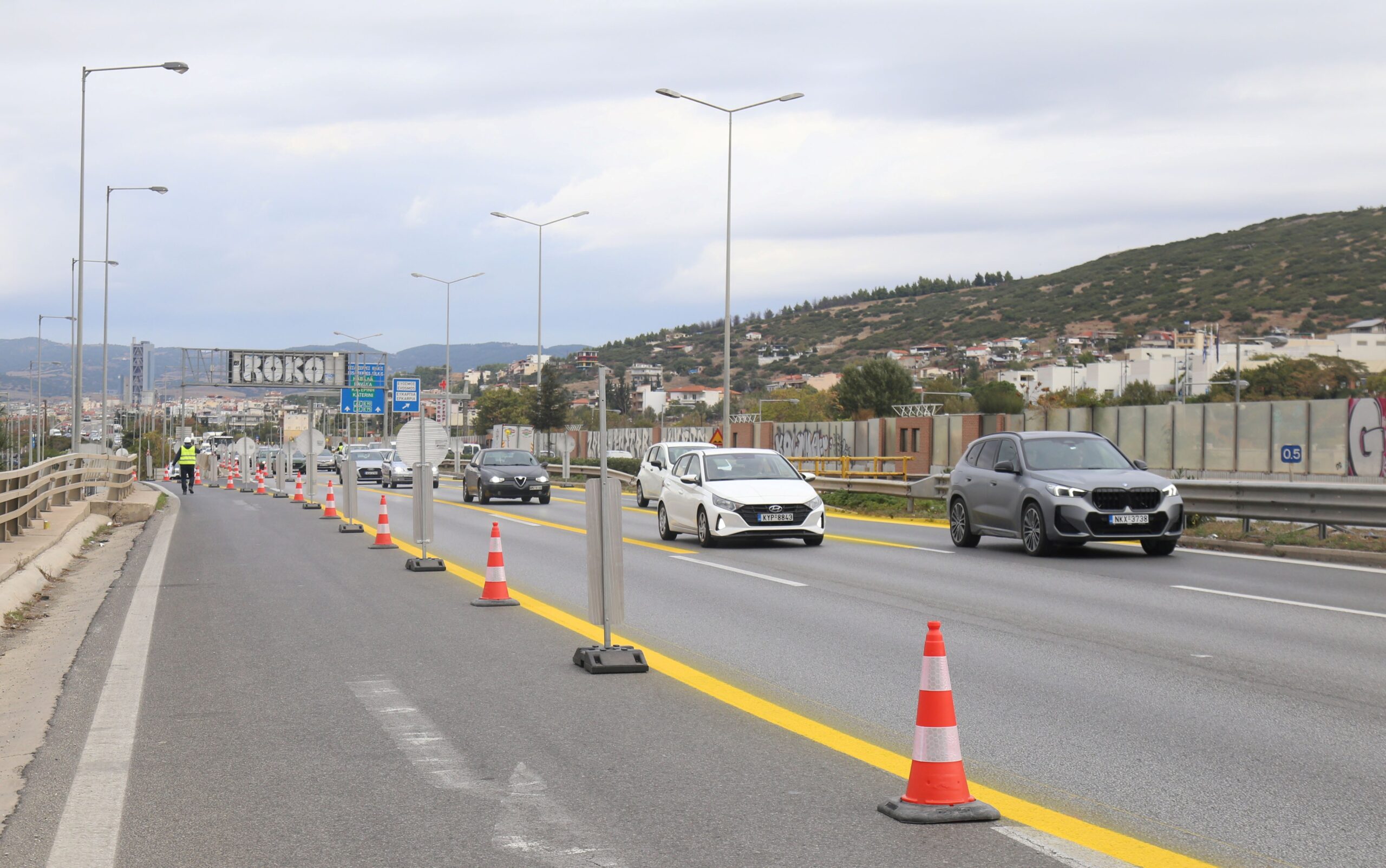 Flyover: Κλείνει η δεξιά λωρίδα στο ρεύμα προς δυτικά στην περιφερειακή Θεσσαλονίκης