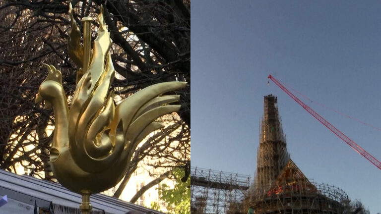 Ο κόκορας της Παναγίας των Παρισίων επιστρέφει στην κορυφή του ναού, καθώς η ανακαίνιση μπαίνει στο τελικό στάδιο (video)