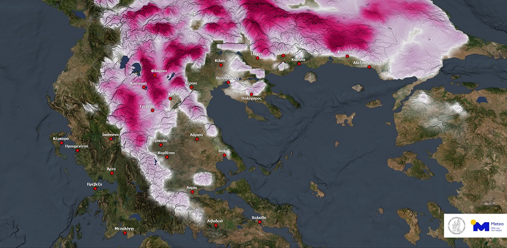 Meteo: Πού θα χιονίσει και πόσο μέχρι το βράδυ του Σαββάτου