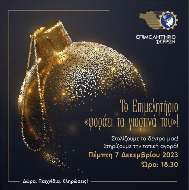 Επιμελητήριο Σερρών: Στολίζει το Χριστουγεννιάτικο δέντρο του