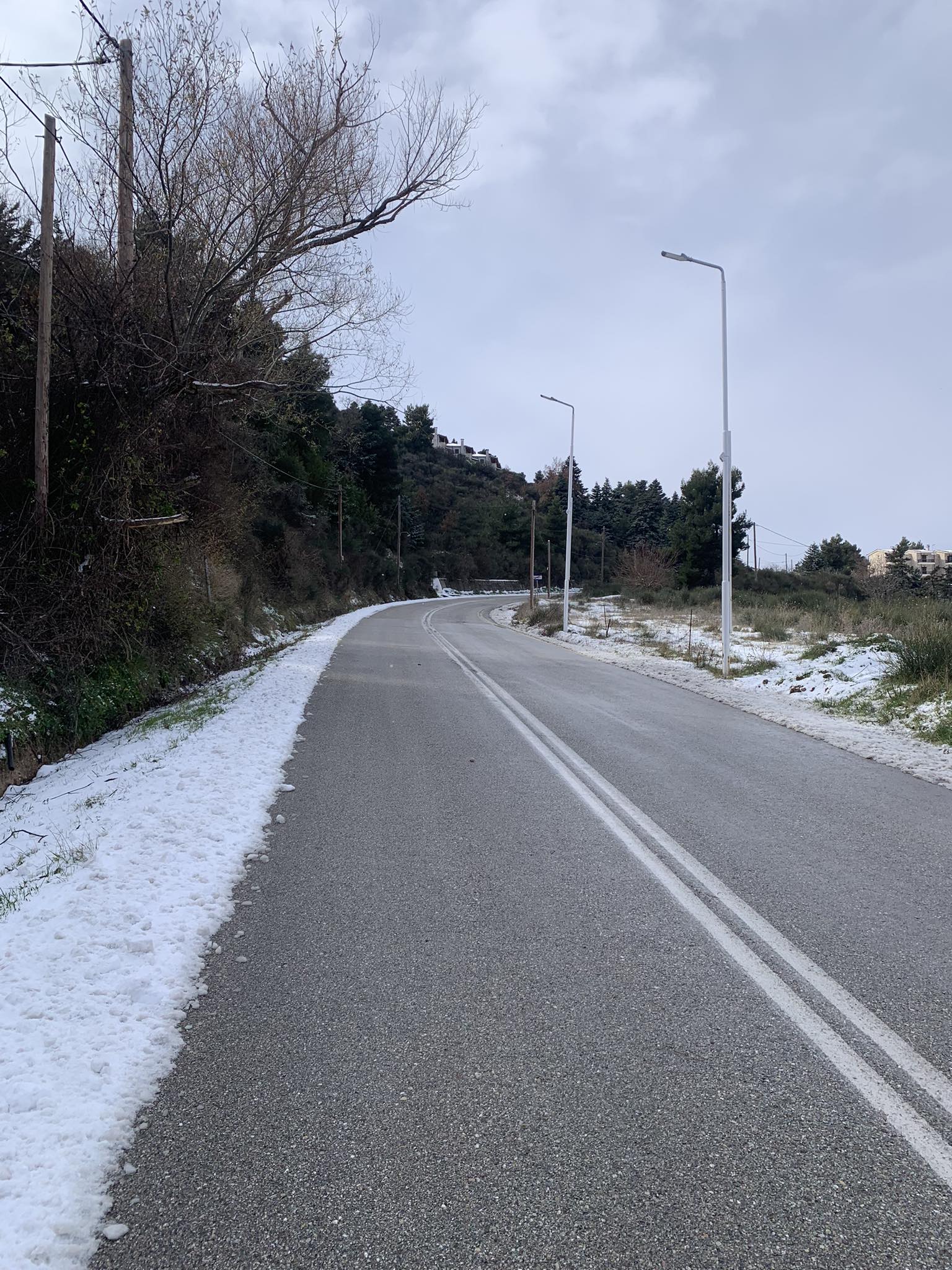 Παγετός στο οδικό δίκτυο της Πελοποννήσου