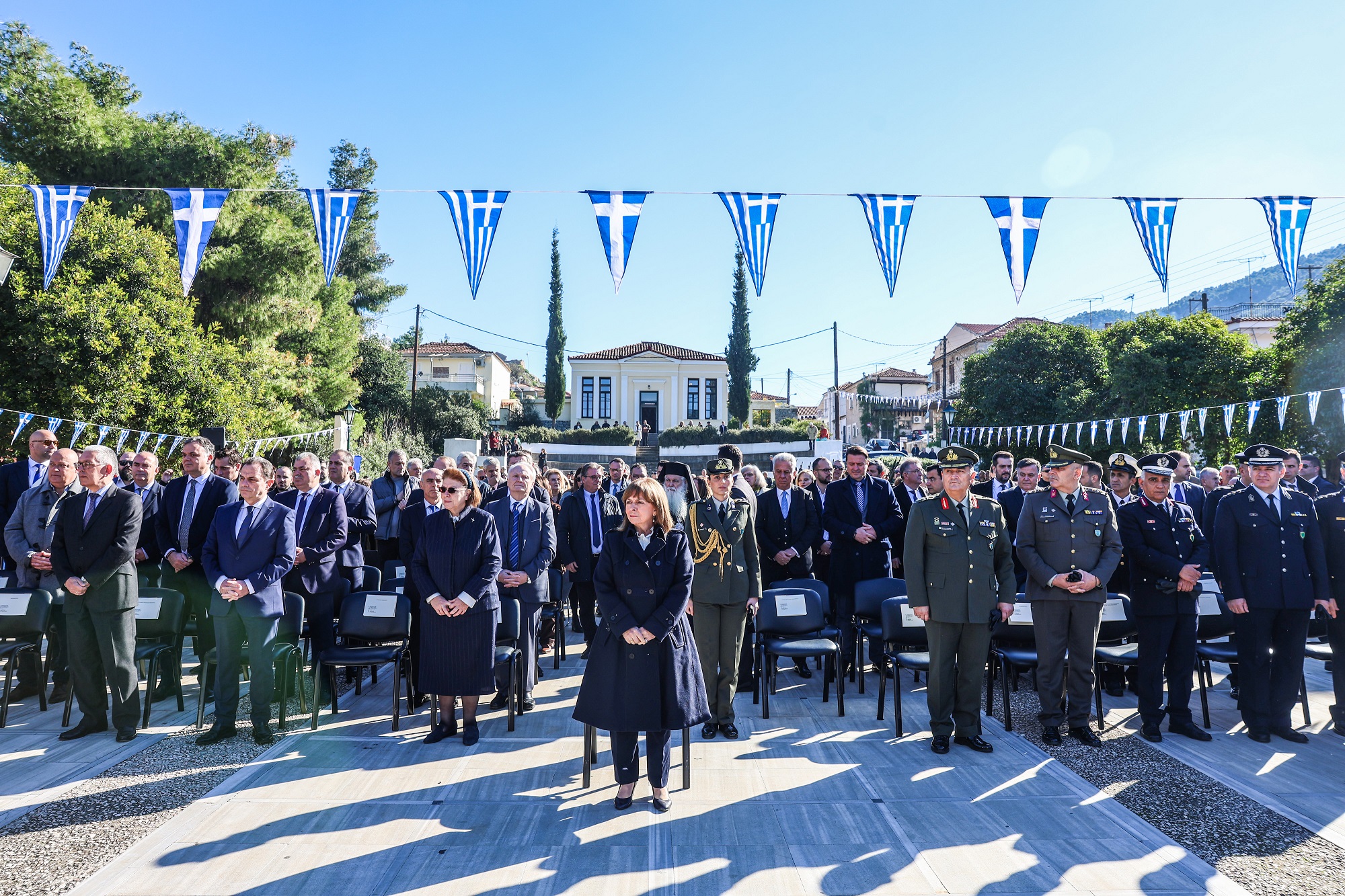 Στις εορταστικές εκδηλώσεις για την 202η επέτειο της Α’ Εθνοσυνέλευσης των Ελλήνων η Κατερίνα Σακελλαροπούλου