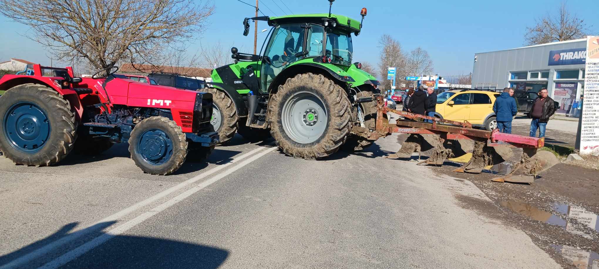 Μέσω παράκαμψης η κυκλοφορία στην Ε.Ο. Λάρισας – Καρδίτσας λόγω των αγροτικών κινητοποιήσεων