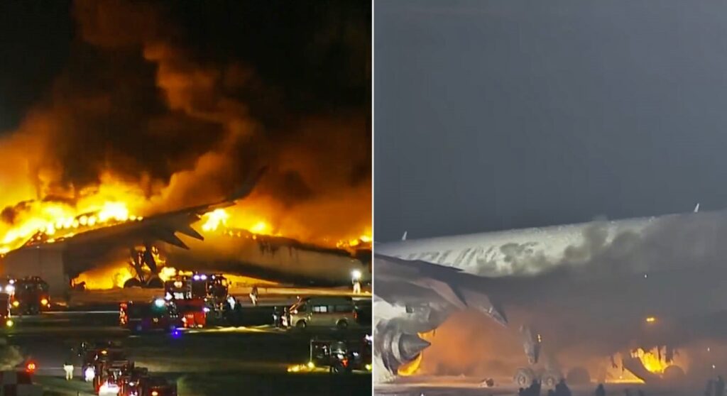 Τόκιο: Η στιγμή που το αεροπλάνο με τους 379 επιβάτες συγκρούεται και πιάνει φωτιά στον διάδρομο του αεροδρομίου