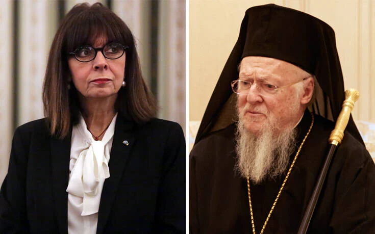 Ευχές για τη νέα χρονιά αντάλλαξαν η ΠτΔ Κ. Σακελλαροπούλου και ο Οικουμενικός Πατριάρχης Βαρθολομαίος