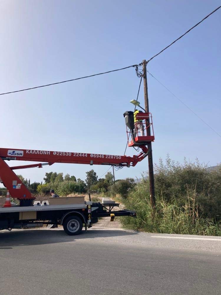 Νέα φωτιστικά τύπου LED στα χωριά της Δυτικής Λέσβου