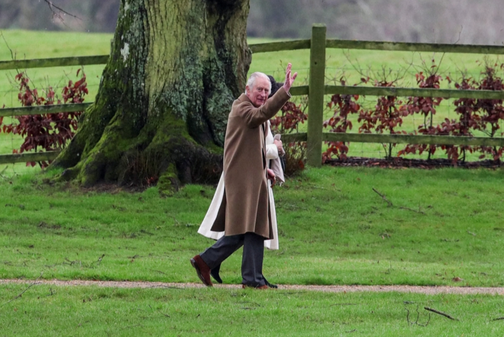 King Charles attends Sunday service - first public outing since abdication (VIDEO)