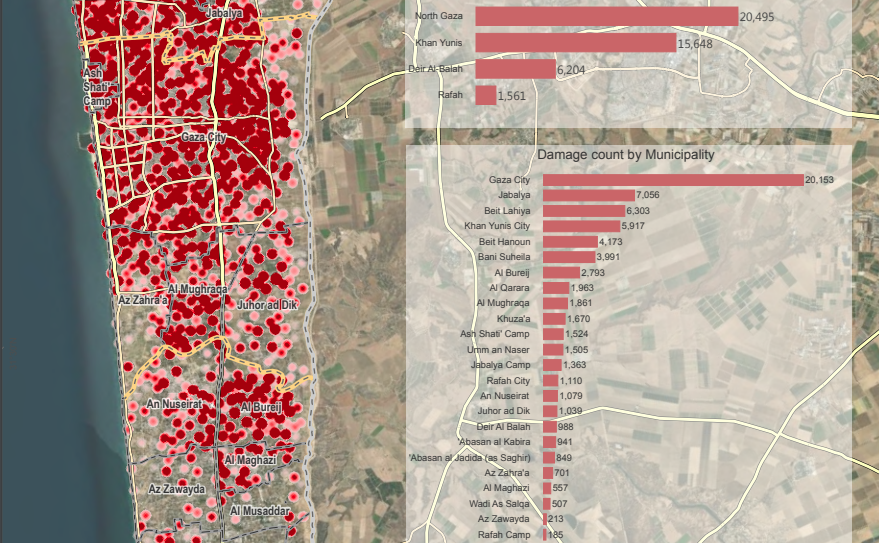 Γάζα: Κατεστραμμένο το 30% των δομών – Τι δείχνουν δορυφορικές εικόνες του UNOSAT
