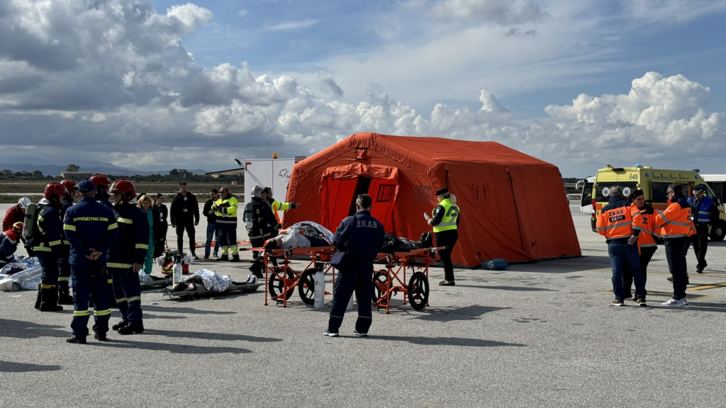 Χανιά: Με επιτυχία ολοκληρώθηκε η άσκηση για έκτακτο περιστατικό στο αεροδρόμιο Χανίων