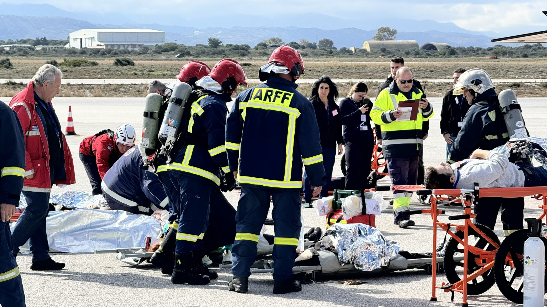 Χανιά: Με επιτυχία ολοκληρώθηκε η άσκηση για έκτακτο περιστατικό στο αεροδρόμιο Χανίων