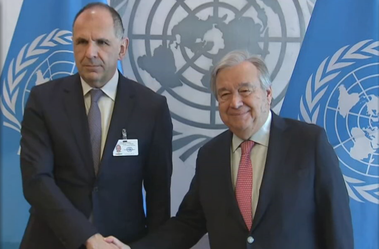 Ν. Υόρκη: Συνάντηση Γεραπετρίτη – Γκουτέρες —  Στο επίκεντρο η υποψηφιότητα της Ελλάδας ως μη μόνιμο μέλος του Συμβουλίου Ασφαλείας ΟΗΕ