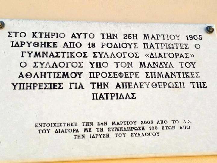 Ρόδος: 119 ετών γίνεται αύριο ο Γυμναστικός Σύλλογος «Διαγόρας Ρόδου»