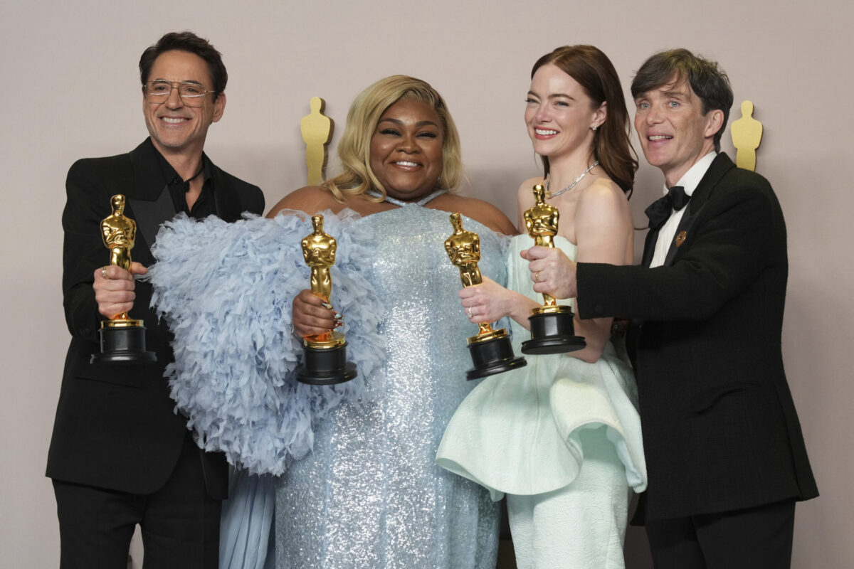 Robert Downey Jr.,Da'Vine Joy Randolph,Emma Stone,Cillian Murphy