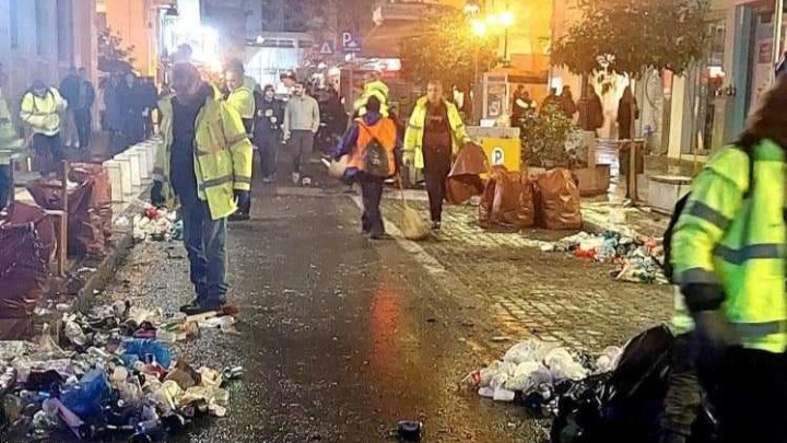 Θεσσαλονίκη: Δέκα τόνοι απορριμμάτων μαζεύτηκαν την Τσικνοπέμπτη μόνο από τη Βασ. Ηρακλείου
