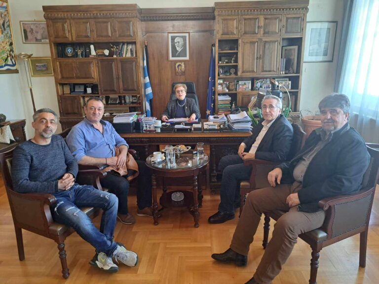 Την Αντιπεριφερειάρχη Ρεθύμνης επισκέφθηκε ο Πρόεδρος της ΓΣΕΕ