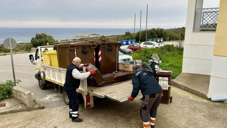 Ρέθυμνο: Τοποθέτηση καφέ κάδων στην Πανεπιστημιούπολη του Γάλλου